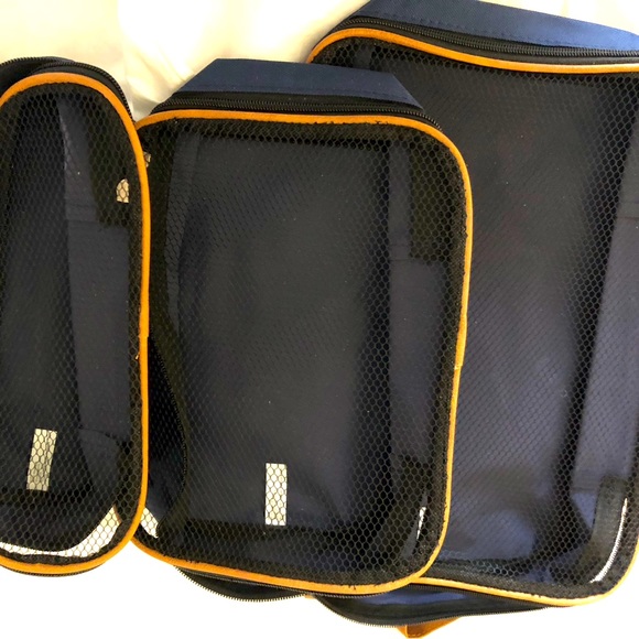 3 PIECE TRAVEL CASES CANVAS ZIPPERED AND NETTING - Picture 1 of 4